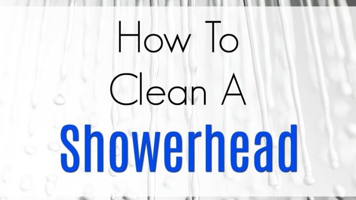 How to Clean a Showerhead? Use this tip to save money and time when cleaning the bathroom. #greencleaning