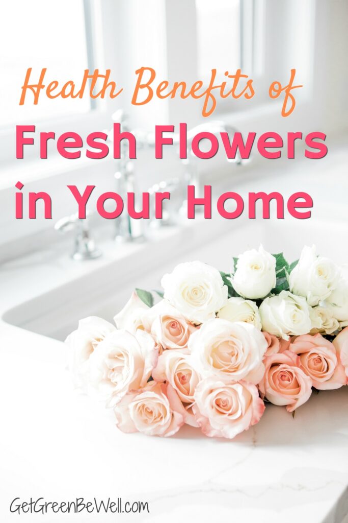 fresh cut roses in farmhouse sink