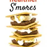 stack of toasted smores with marshmallows roasted and chocolate melting