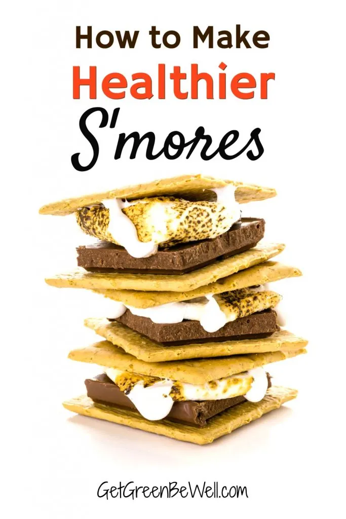 stack of toasted smores with marshmallows roasted and chocolate melting