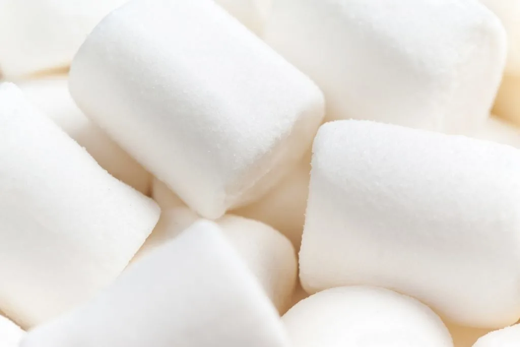 Big Marshmallows isolated on white background 