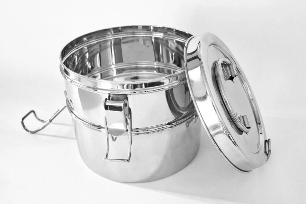 Stainless Steel Lunch Containers With Double Silicone Seals And Clamshell  Exhaust Valve, Leak-proof And Keep Food Warm