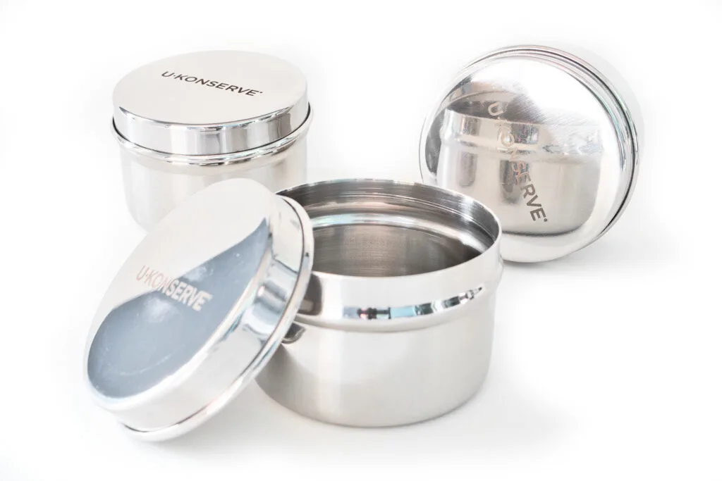 small stainless steel containers for dips and dressing