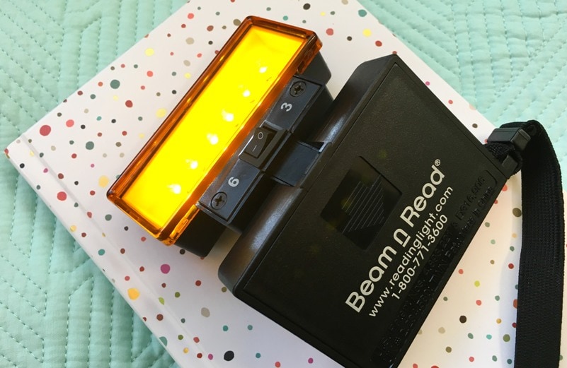 Personal lights perfect for reading in bed with blue light filters to help you sleep better. The orange and red filters reduce the blue light and the hands-free lights let you read in bed or craft.