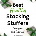 small presents wrapped in black and white wrapping paper with green ribbons against white background stocking stuffers for men and women