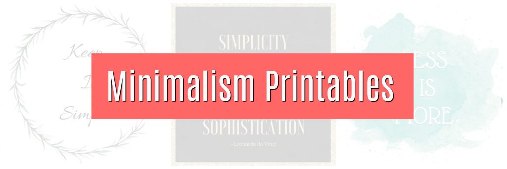 three free minimalism printables