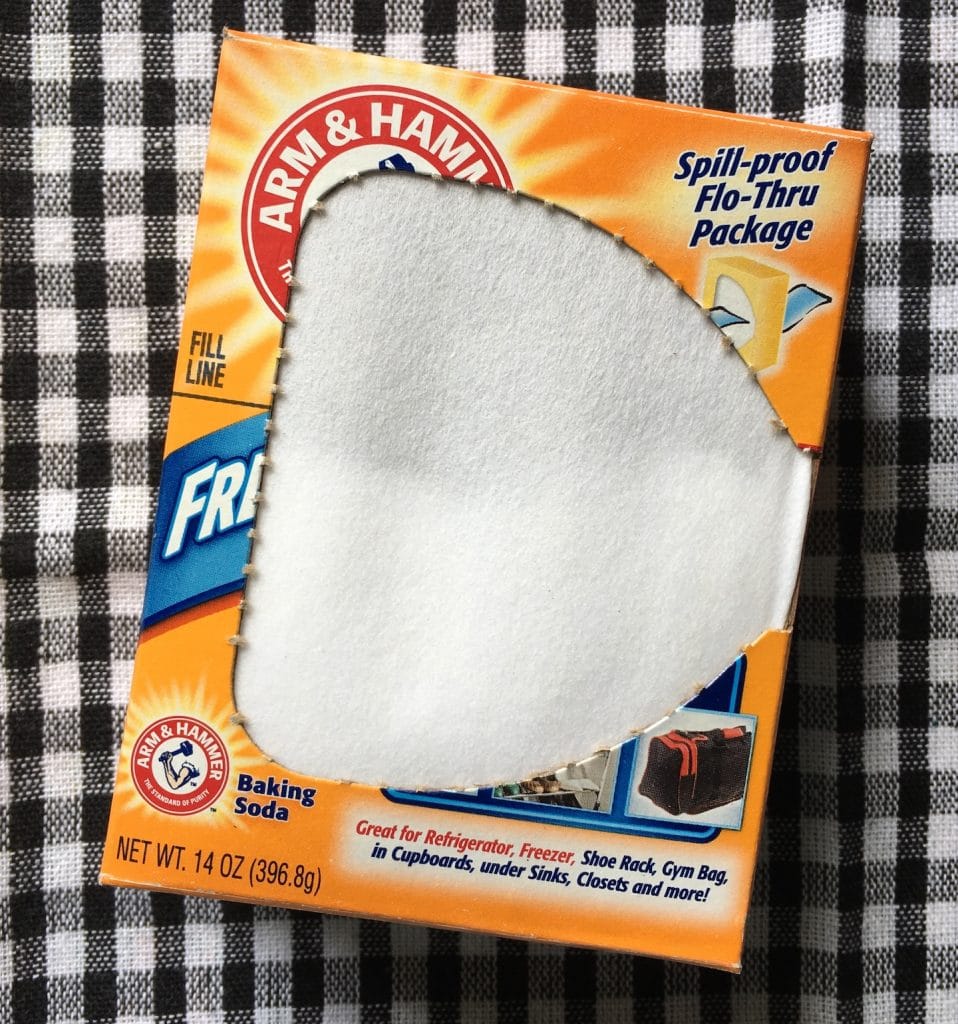 box of baking soda to remove odor