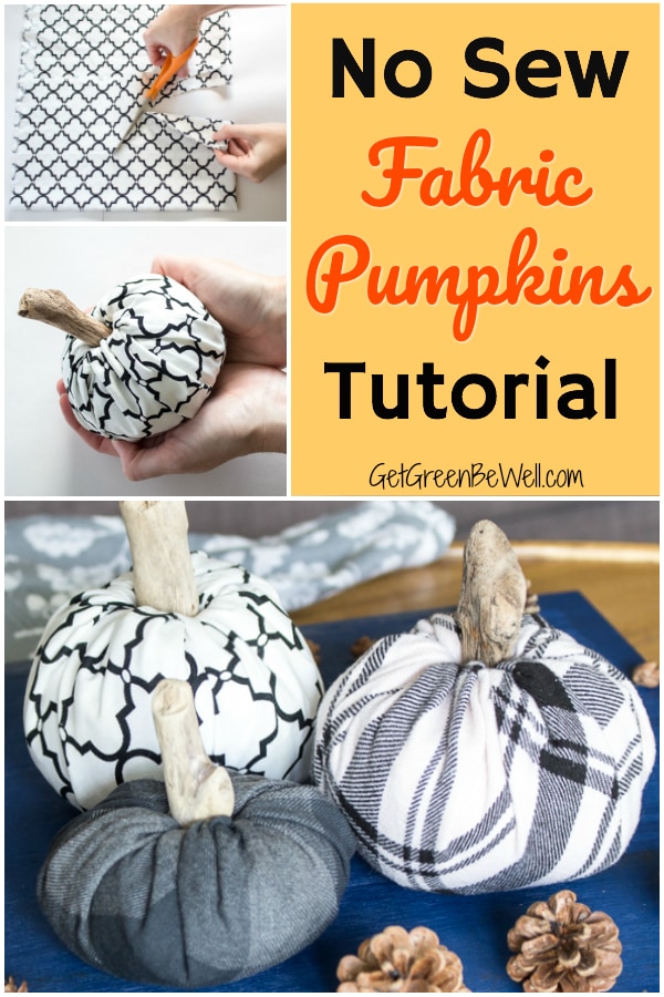No Sew Fabric Pumpkins tutorial