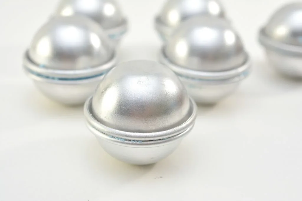 silver metal ball molds for toilet bowl cleaner tablets