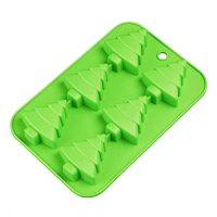 Efivs Arts 6 Christmas Tree Silicone Cake Baking Mold Cake Pan Handmade Soap Moulds Biscuit Chocolate Ice Cube Tray DIY Mold 10"
