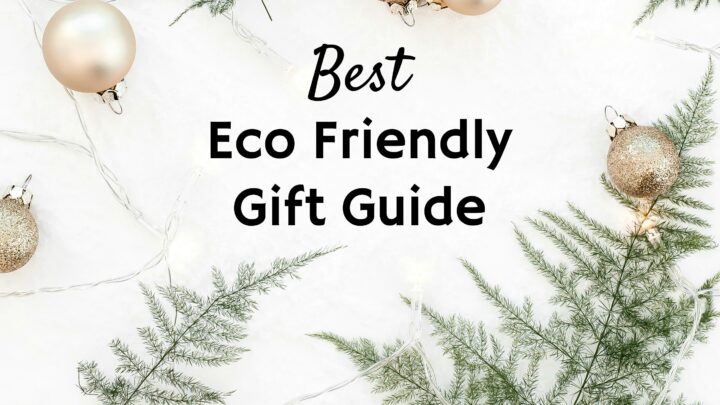 Best Eco Friendly Gifts Green Gift Guide Pine Branches and gold ornaments
