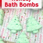 Holiday Bath Bombs Christmas Tree Shapes