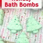 Holiday Bath Bombs Christmas Tree Shapes