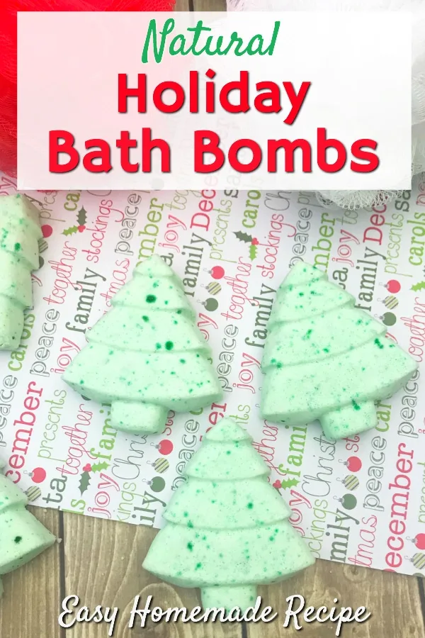 Holiday Bath Bombs Christmas Tree Shapes