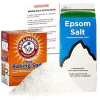 Epsom Salt Detox Bath Kit -- 2 Lbs Epsom Salt, 1 Lb Arm & Hammer Baking Soda, Detox Bath Soak Guide