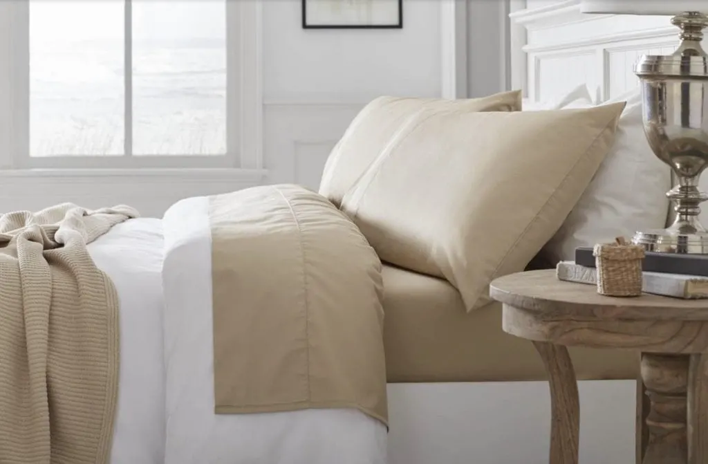 Grund America Organic Cotton Bed Sheets Savannah Collection driftwood color