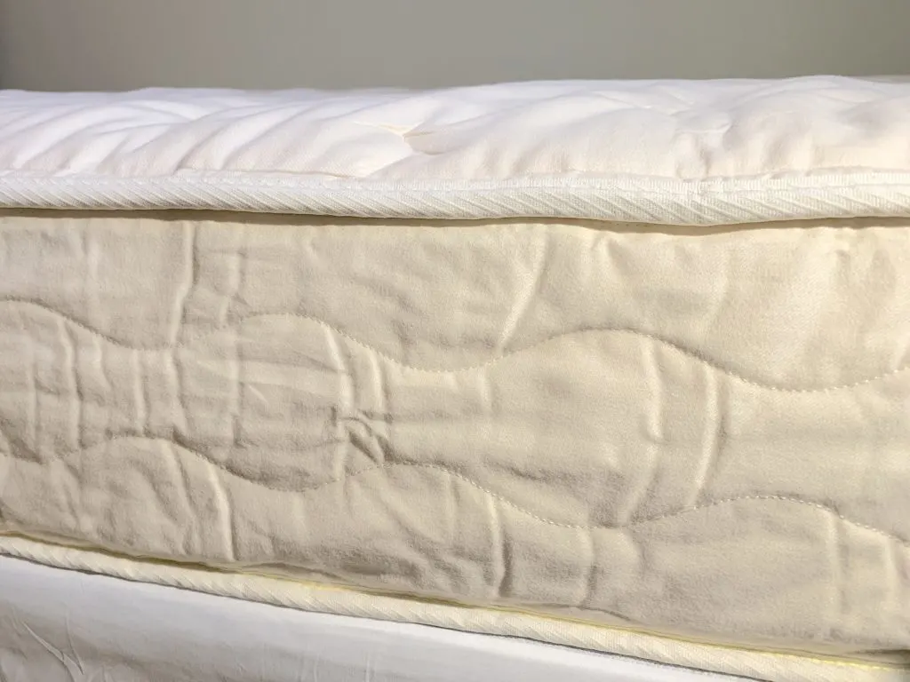 joybed mattress covered in organic cotton cover