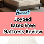 non latex mattress on a bed frame in a stylish room