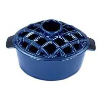 2.2 qt Enamel Woodstove Steamer - Lattice Top