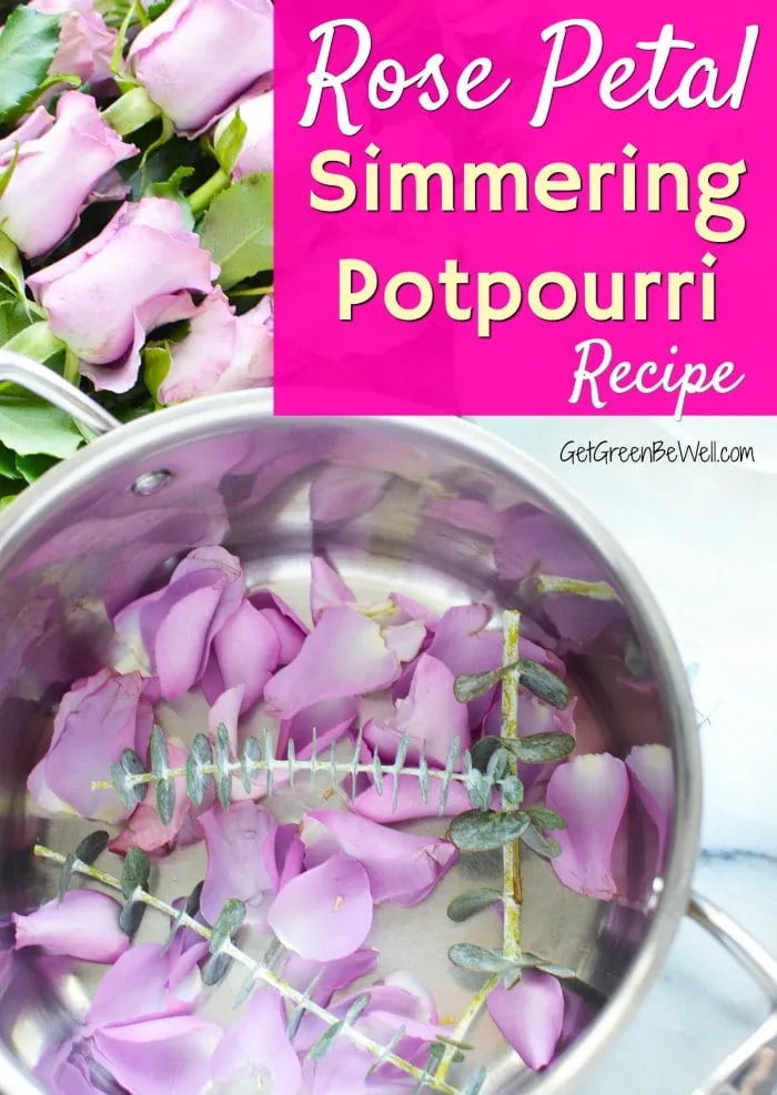 simmering potpourri simmer pot full of rose petals eucalyptus leaves natural air freshener