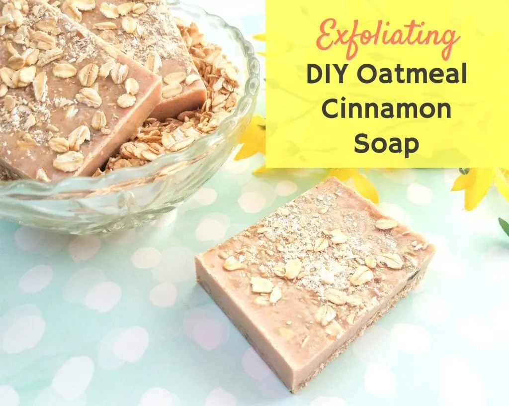 exfoliating cinnamon oatmeal soap DIY recipe