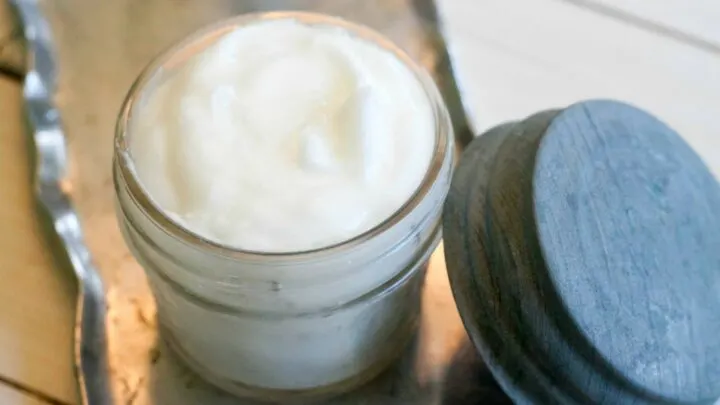 jar of whipped coconut oil lotion