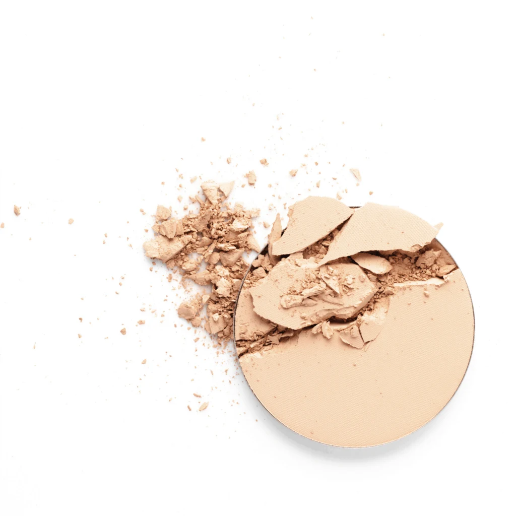 powder foundation on white background