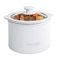 Crock Pot 1 to 1/2 Quart Round Manual Slow Cooker, White (SCR151 WG)