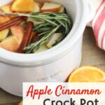 Apple cinnamon potpourri simmered in a crock pot.