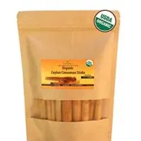 Organic Ceylon cinnamon sticks 3" (1 oz), True Cinnamon, Premium Grade, Harvested & Packed from a USDA Certified Organic Farm in Sri Lanka (1 oz)