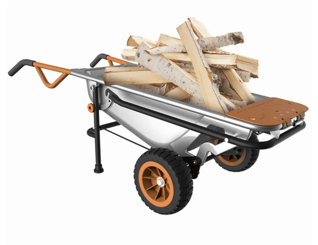 WORX Aerocart firewood hauling