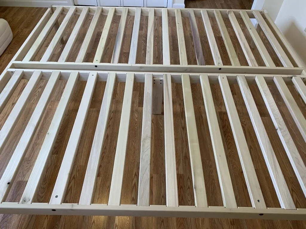 chemical free platform bed frame