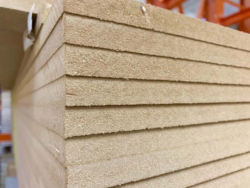 stack of MDF pressed wood