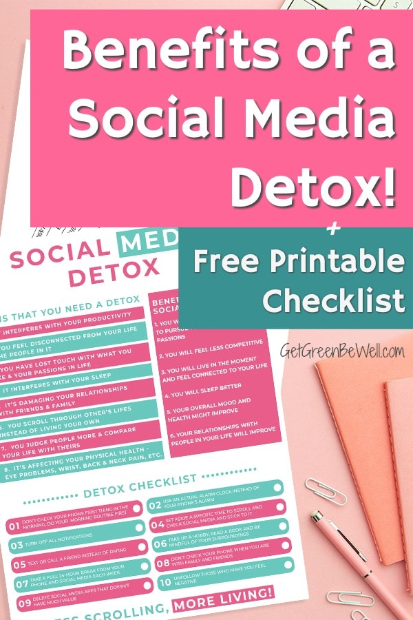 social media detox printable list