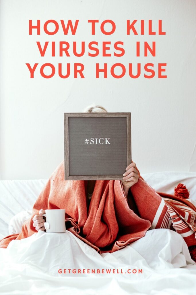 woman holding up a sign saying she is sick