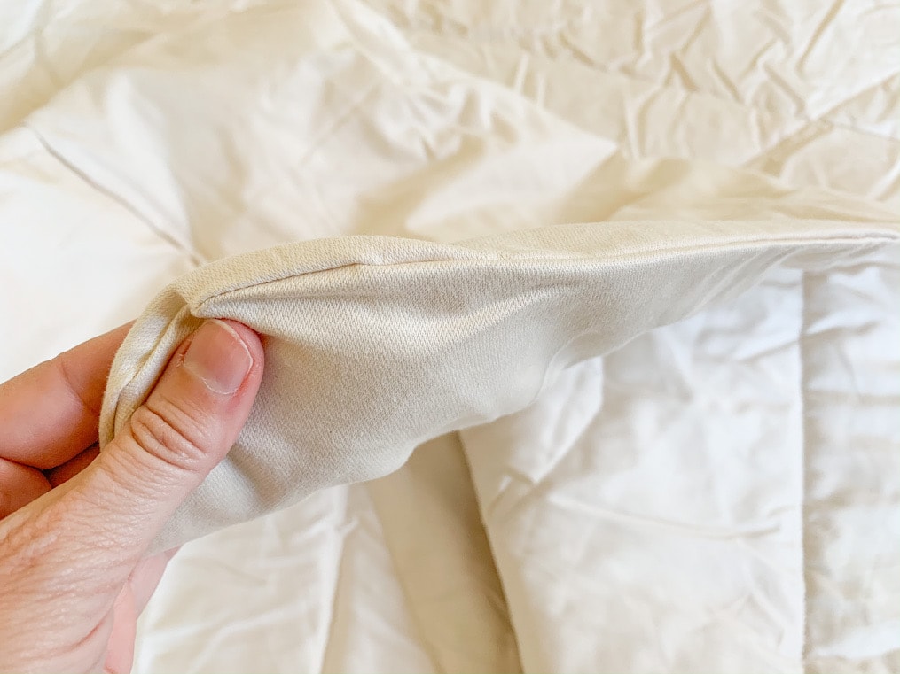 natural duvet cover with unbleached organic cotton