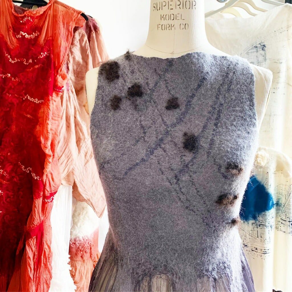 grey eco friendly wool dress