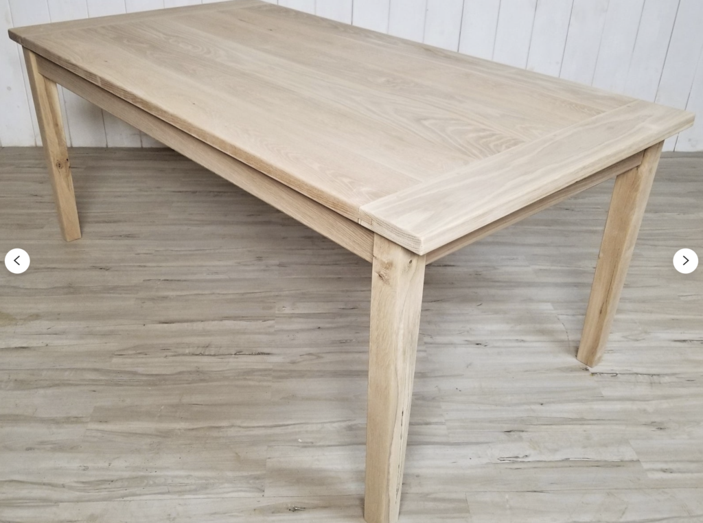 unfinished wood kitchen table