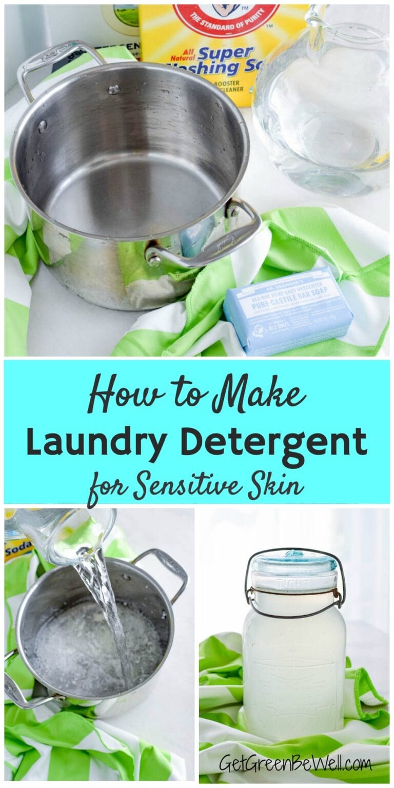 Homemade Liquid Laundry Detergent for Sensitive Skin Get Green Be Well