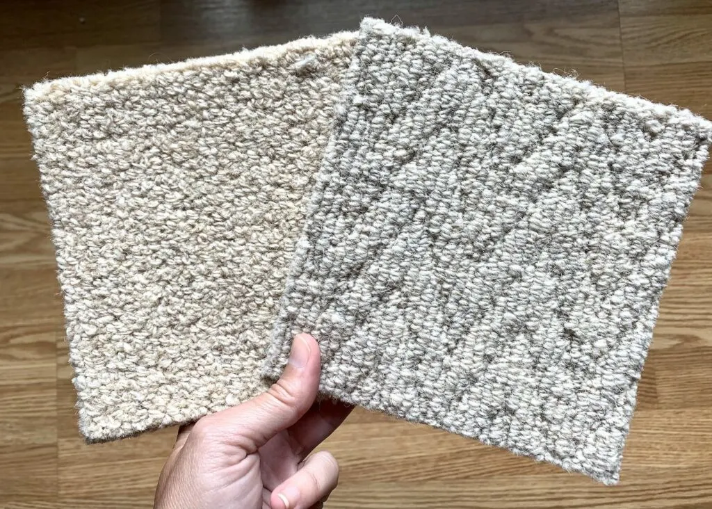organic wool carpet samples
