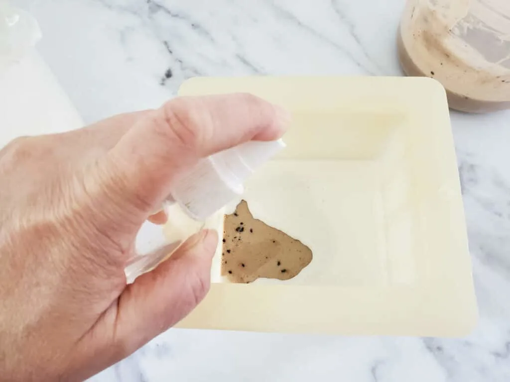 Chocolate Vanilla Soap Step 8 on a white background