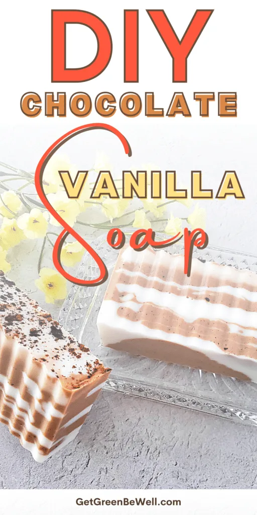 DIY soap with chocolate and vanilla fragrance.