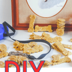 Recipe for DIY dehydrated dog treats using a dehydrator.