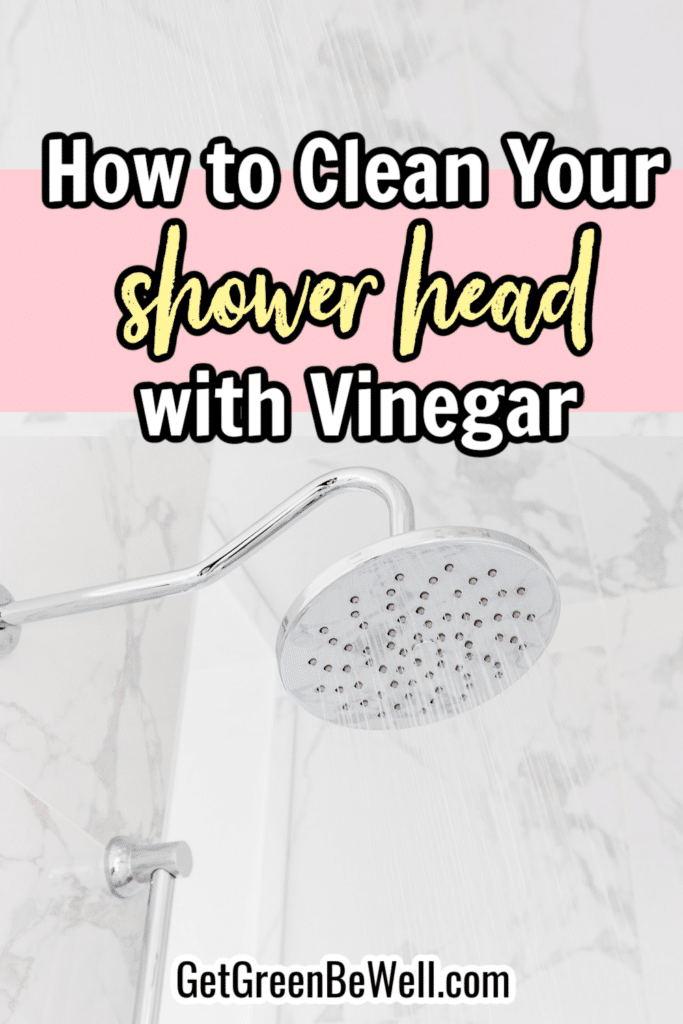 Learn how to effectively clean your shower head using vinegar.