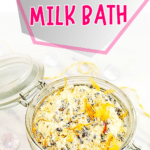 Homemade oatmeal milk bath soak.