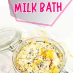 Homemade oatmeal milk bath soak.