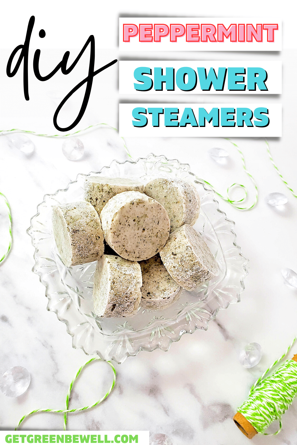 DIY Peppermint Shower Steamers (No Citric Acid) Get Green Be Well